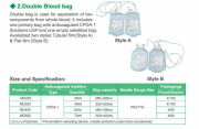 Disposable Double blood bag